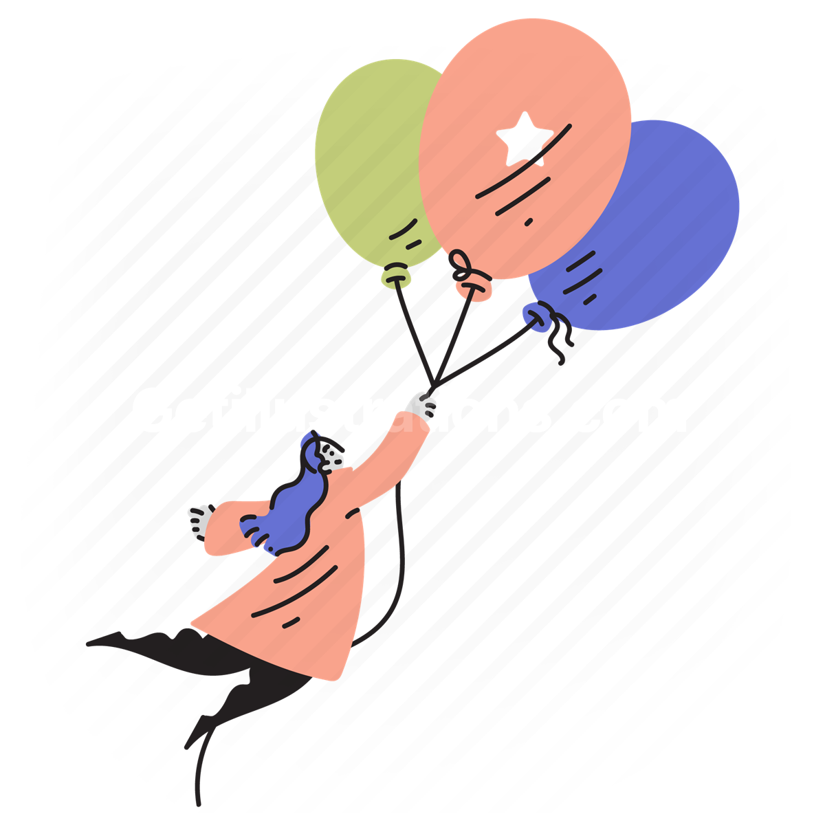 balloons, start up, startup, launch, balloon, float, rise, woman